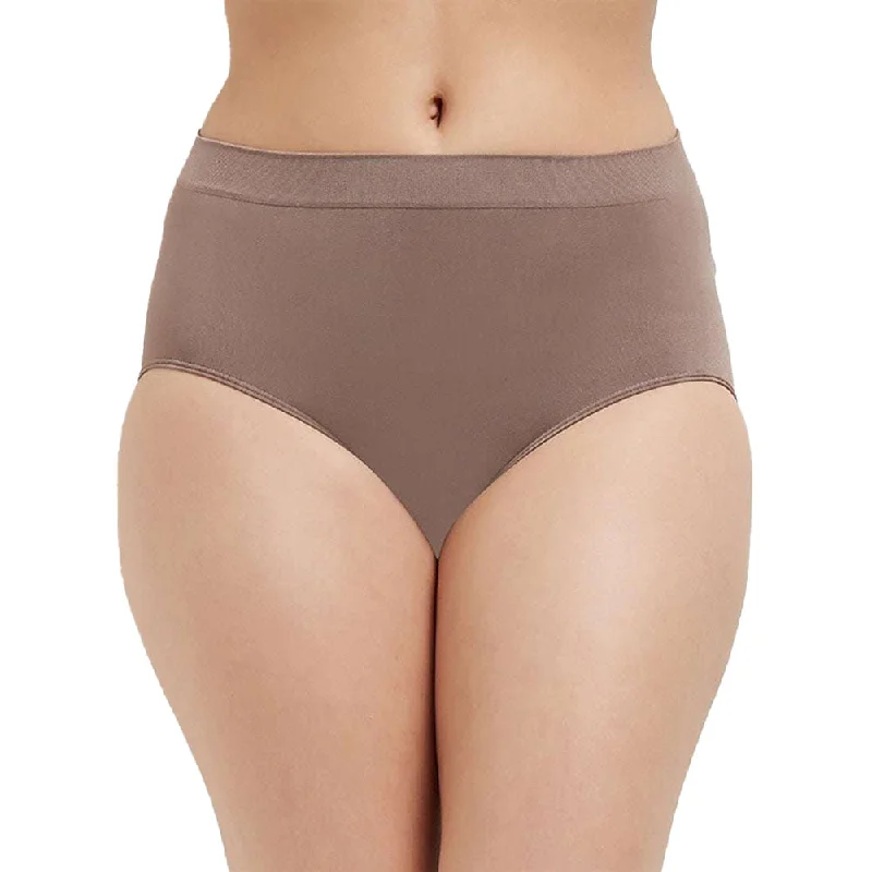 Clearance Sale B-Smooth High Waist Full Coverage Everyday Wear Brief Panty - Coffee