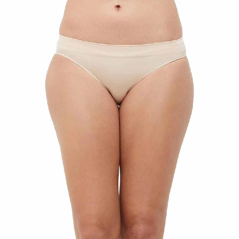Don't Miss Out B-Smooth Low Waist Medium Coverage Everyday Wear Seamless Bikini Panty - Beige