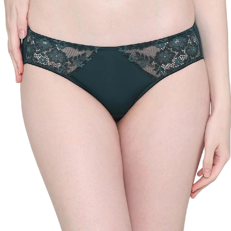 Weekend Offers That Sizzle Balcony & Beyond Low Waist Medium Coverage Everyday Wear Bikini Panty - Dark Green Weekend Offers That Sizzle Balcony & Beyond Low Waist Medium Coverage Everyday Wear Bikini Panty - Dark Green