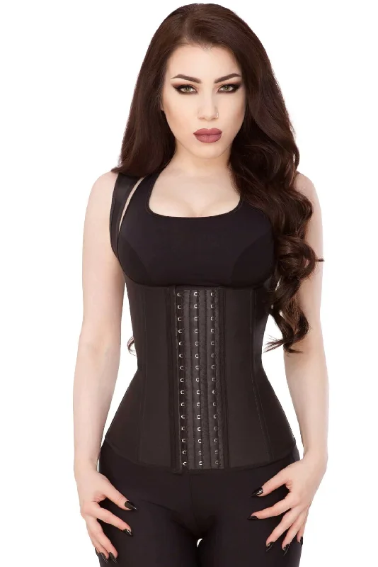 Final Clearance Playgirl Black Latex Waist Trainer Sports Vest