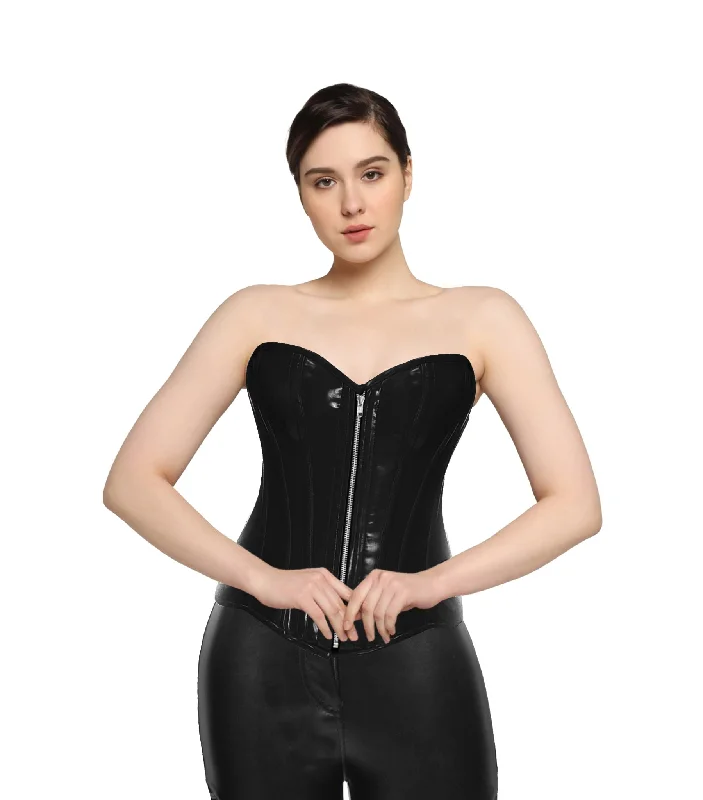 Weekend Bargains to Celebrate Black PVC Authentic Overbust Corset