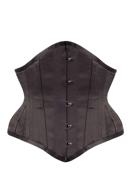 Midnight Madness Black Satin Waist Training Waspie Underbust