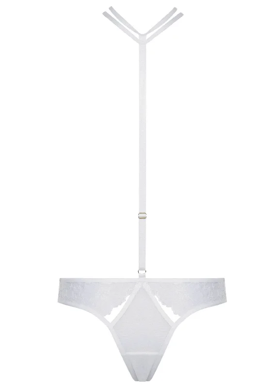 Hurry In Emerson (Ivory) Lace and Mesh Harness Brief