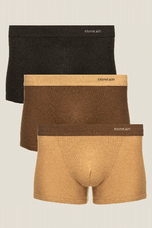 Price Reduction Boxer Brief 3 Pack / Tar, Brown & Camel