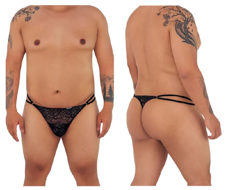 Deal Frenzy CandyMan 99421X Lace G-String Thongs Color Black