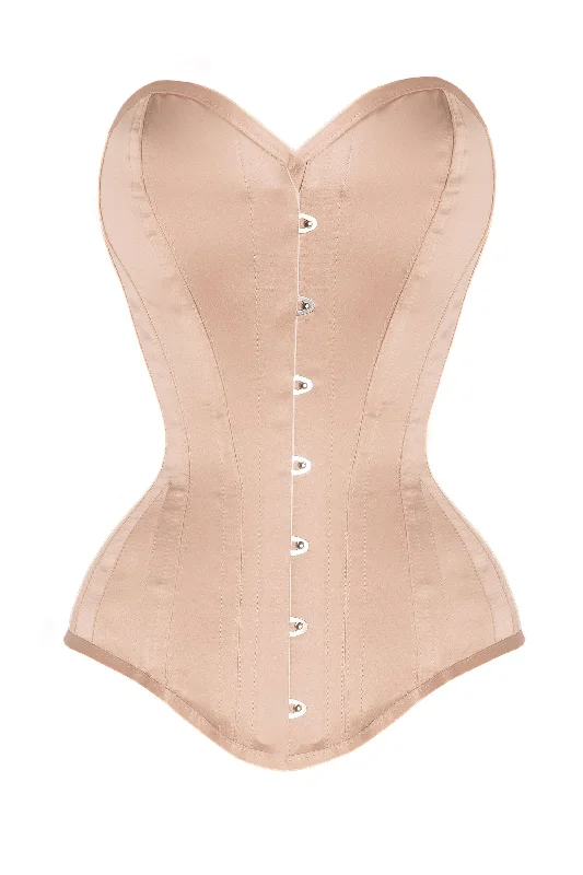 Weekend Deals to Make You Smile Champagne Matt Satin Longline Waist Taming Overbust Weekend Deals to Make You Smile Champagne Matt Satin Longline Waist Taming Overbust