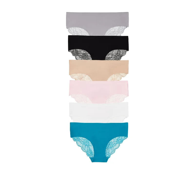 Price Cut Nabtos Women's Seamless Lace Invisible Bikini Underwear Panties (Pack of 6)