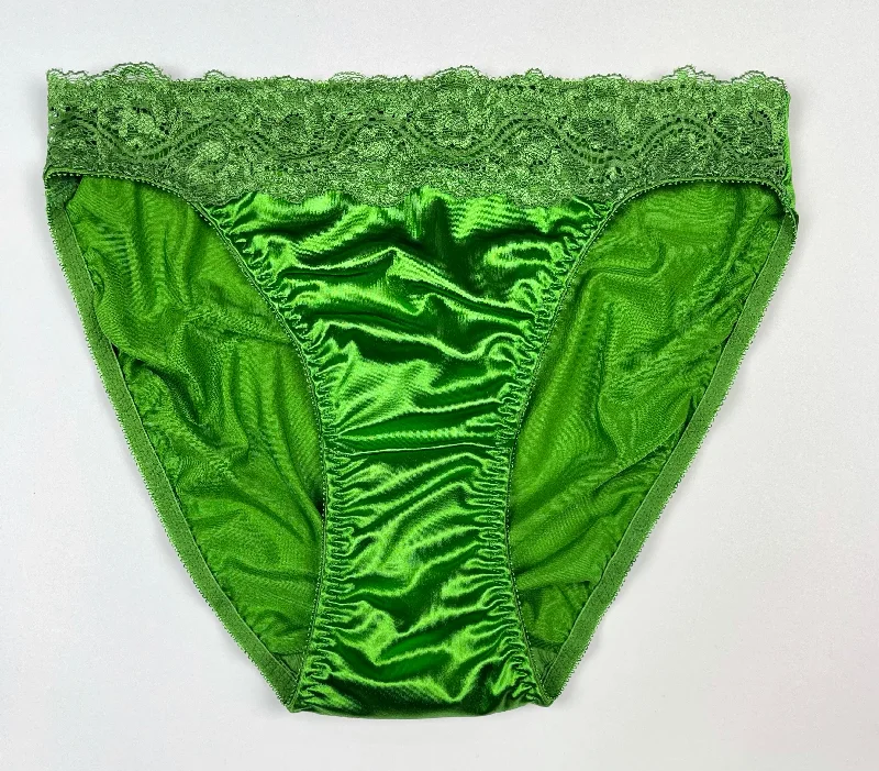 Stock Up and Save High Leg Satin and Lace Panty