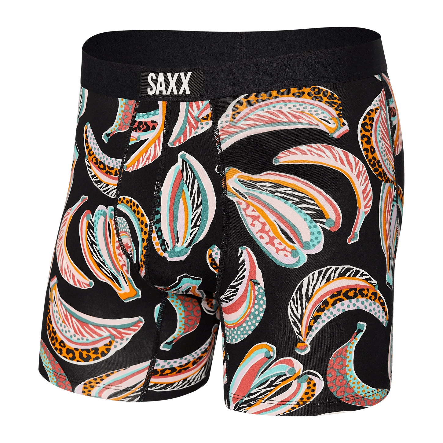 Online Only SAXX Vibe Boxer Brief - SXBM35 GBB - Gone Bananas Black