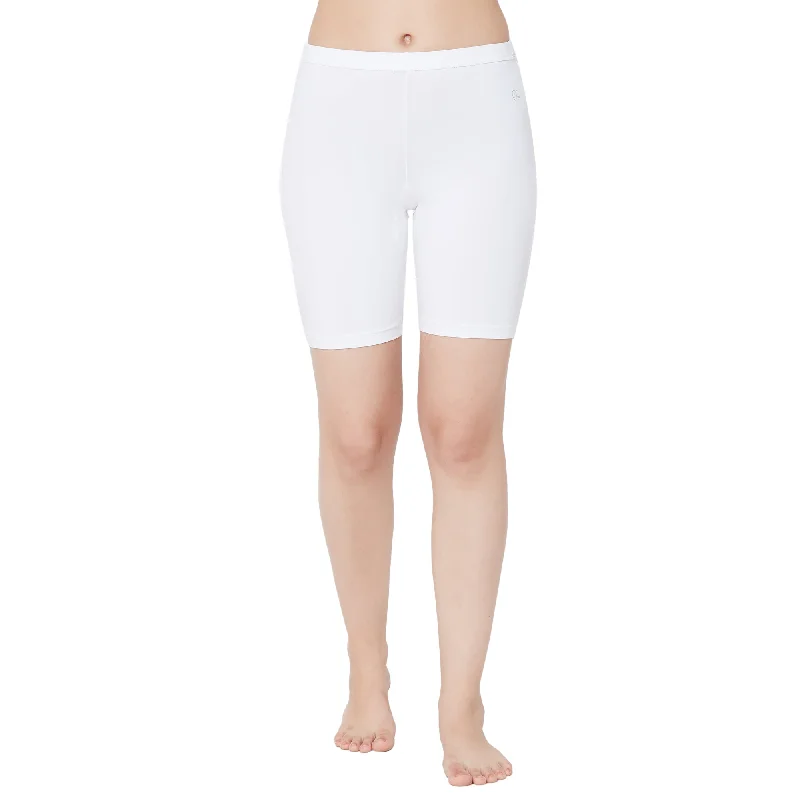 Sale Alert Shorties Cotton Stretch Cycling Shorts-White