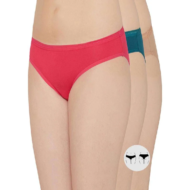 Crazy Deals Cotton Low Waist Medium Coverage Everyday Wear Pack of 3  Bikini Panty