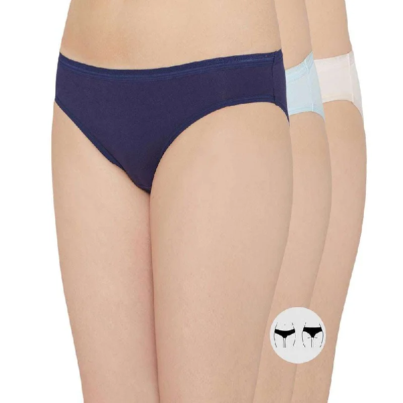 Limited Time Cotton Low Waist Medium Coverage Everyday Wear Pack of 3  Bikini Panty