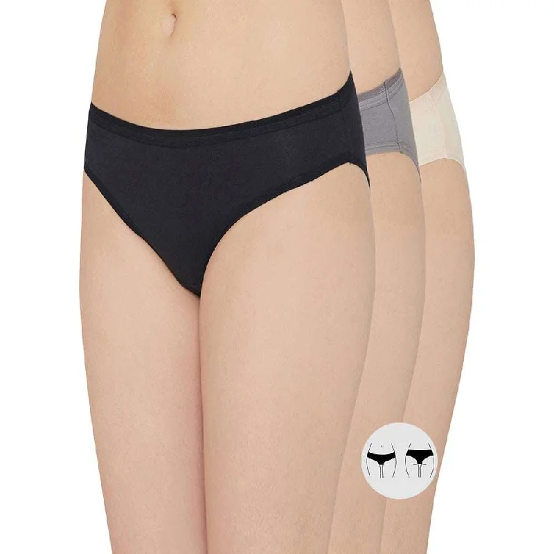 Lowest Price Cotton Low Waist Medium Coverage Everyday Wear Pack of 3  Bikini Panty