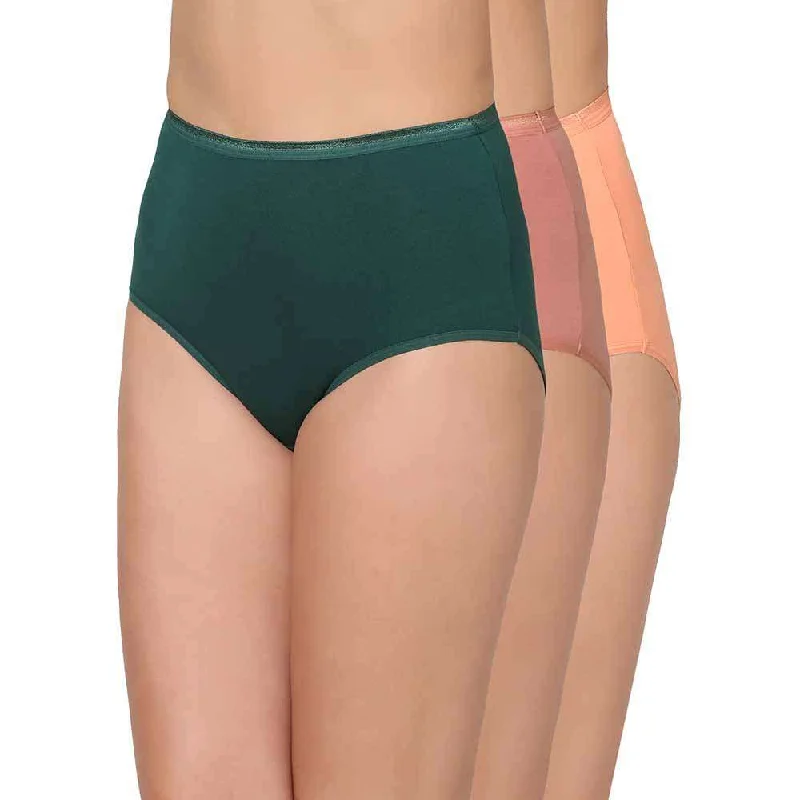 Weekend Extravaganza: Shop Now Cotton High Waist Full Coverage Everyday Wear Pack of 3 Full Brief Maxi Panty Weekend Extravaganza: Shop Now Cotton High Waist Full Coverage Everyday Wear Pack of 3 Full Brief Maxi Panty