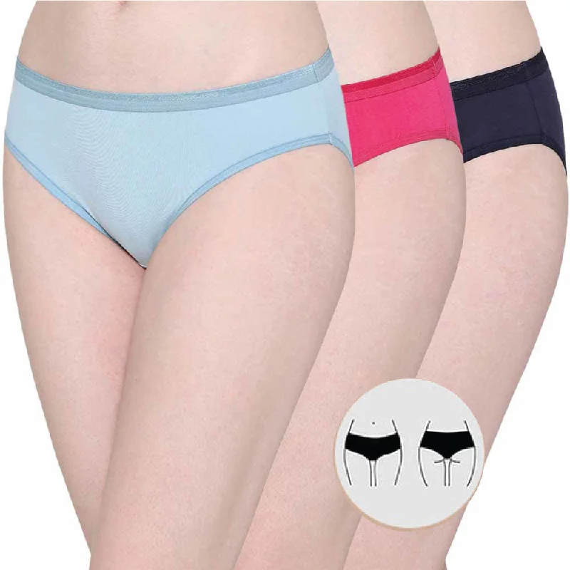Act Fast Cotton Low Waist Medium Coverage Everyday Wear Pack of 3  Bikini Panty
