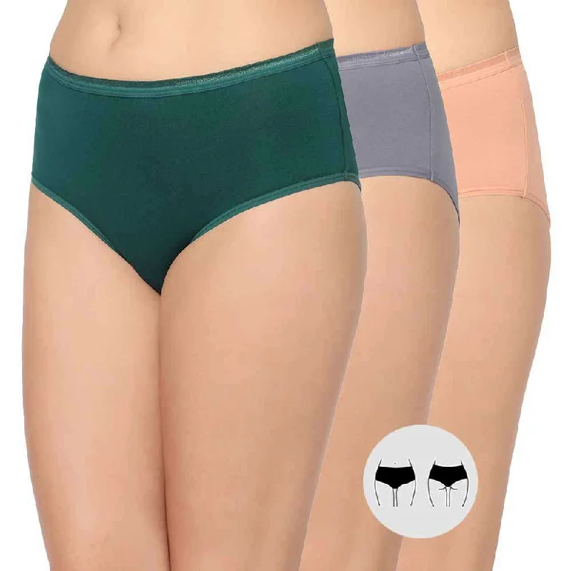 Weekend Bargains to Sizzle Cotton Mid Waist Medium Coverage Everyday Wear Pack of 3 Midi Panty Weekend Bargains to Sizzle Cotton Mid Waist Medium Coverage Everyday Wear Pack of 3 Midi Panty
