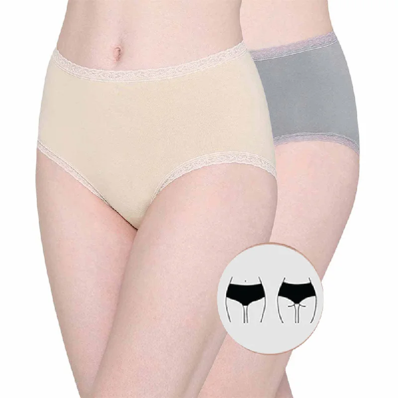 Quick Sale Dear Hip Mid-Waist Full Coverage Comfortable Everyday Wear Pack Of 2 Panties