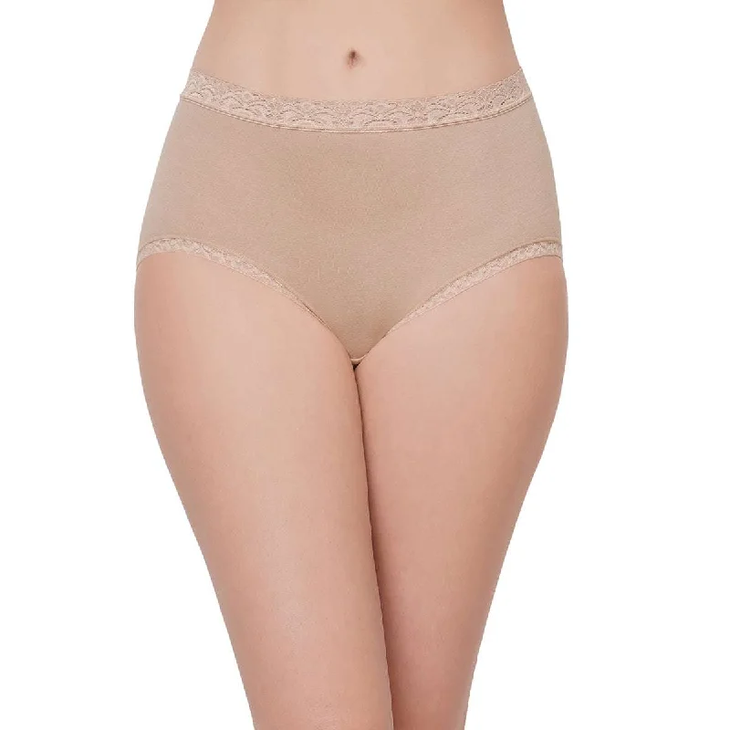 Weekend Deals That Excite Feel Free Mid Waist Full Coverage Everyday Wear Brief Panty - Beige Weekend Deals That Excite Feel Free Mid Waist Full Coverage Everyday Wear Brief Panty - Beige