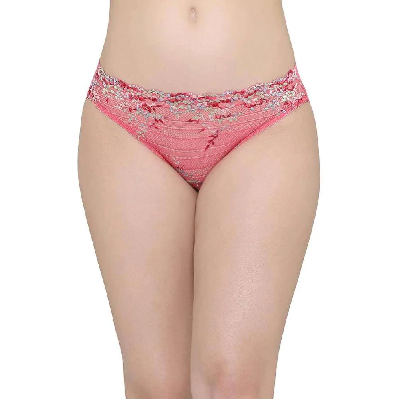 Take Advantage Embrace Lace Low Waist Medium Coverage Bridal Wear Lace Bikini Panty - Pink Take Advantage Embrace Lace Low Waist Medium Coverage Bridal Wear Lace Bikini Panty - Pink