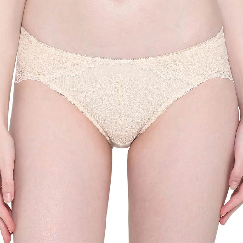 Weekend Savings Extravaganza Emma Lace Low Waist Medium Coverage Bridal Wear Lace Bikini Panty - Beige Weekend Savings Extravaganza Emma Lace Low Waist Medium Coverage Bridal Wear Lace Bikini Panty - Beige