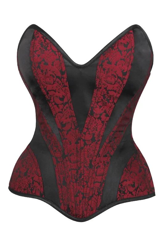 Stock Up Evolete Overbust Maroon Corset
