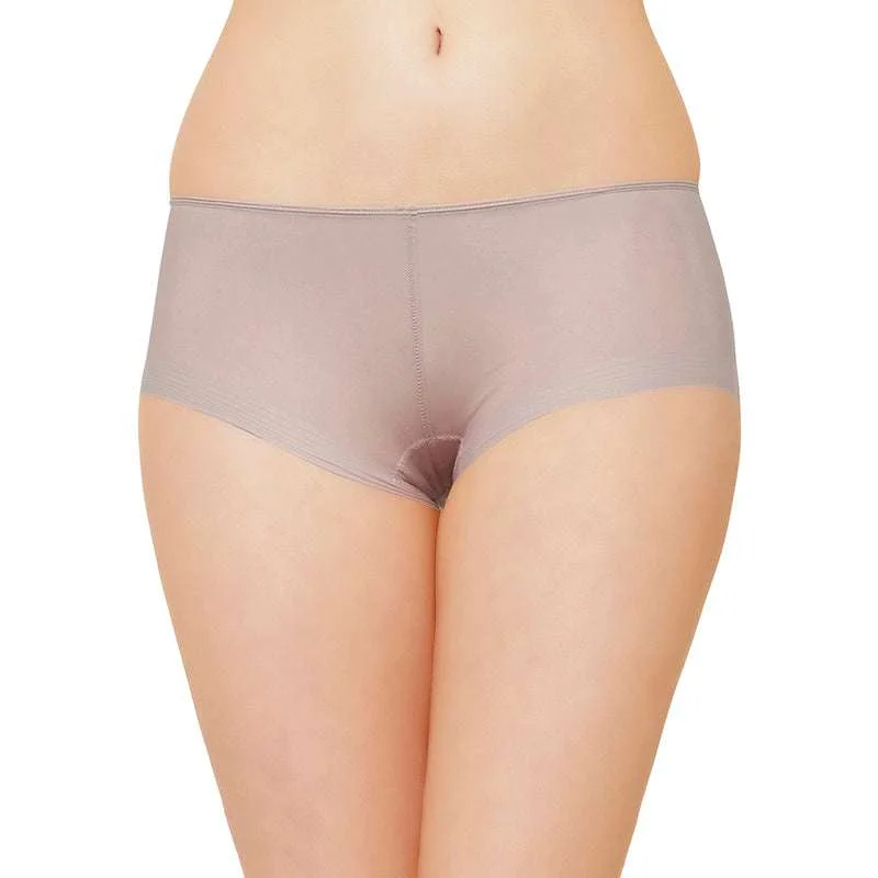 Fantastic Savings Feel Free Mid Waist Full Coverage Solid Boyleg Panty - Beige
