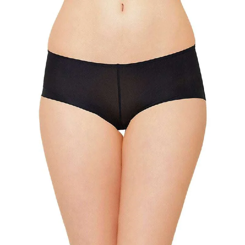 One-Day Only Feel Free Mid Waist Full Coverage Solid Boyleg Panty - Black
