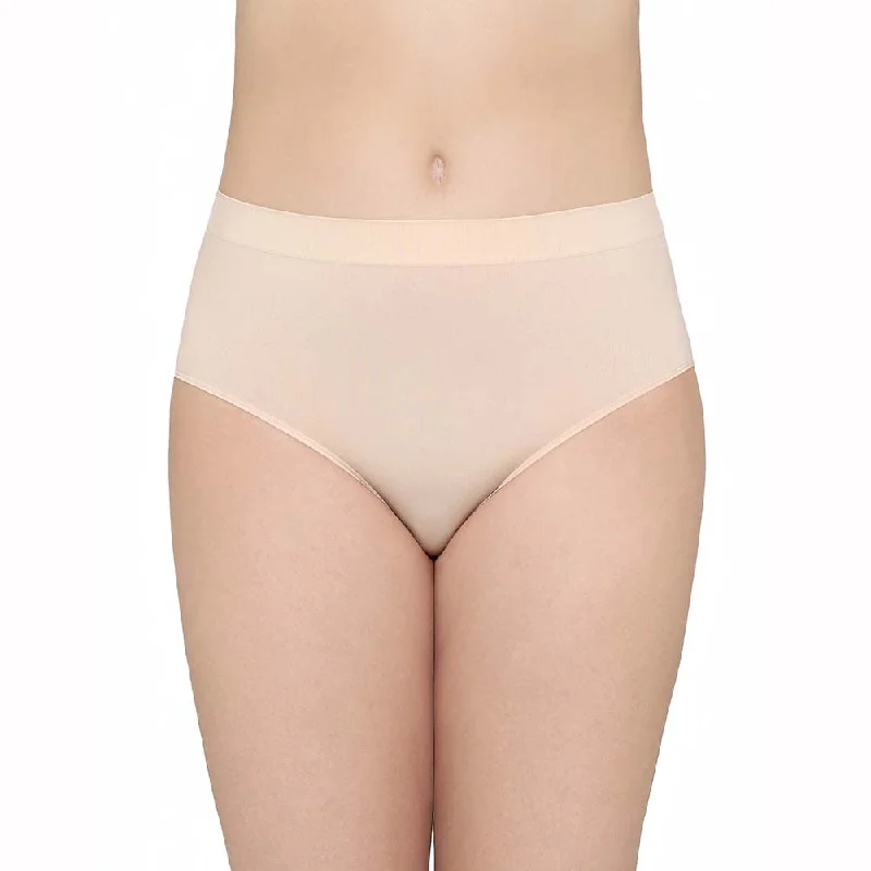 Flash Deal Firm Fit High Waist Full Coverage Everyday Wear Brief Panty - Beige