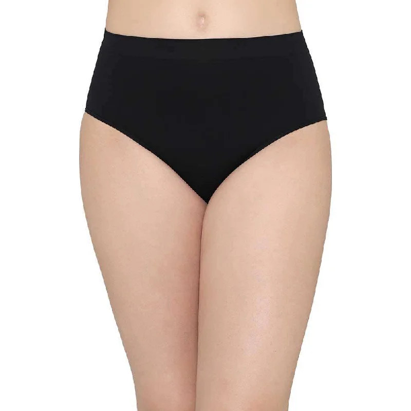 While Supplies Last Firm Fit High Waist Full Coverage Everyday Wear Brief Panty - Black While Supplies Last Firm Fit High Waist Full Coverage Everyday Wear Brief Panty - Black