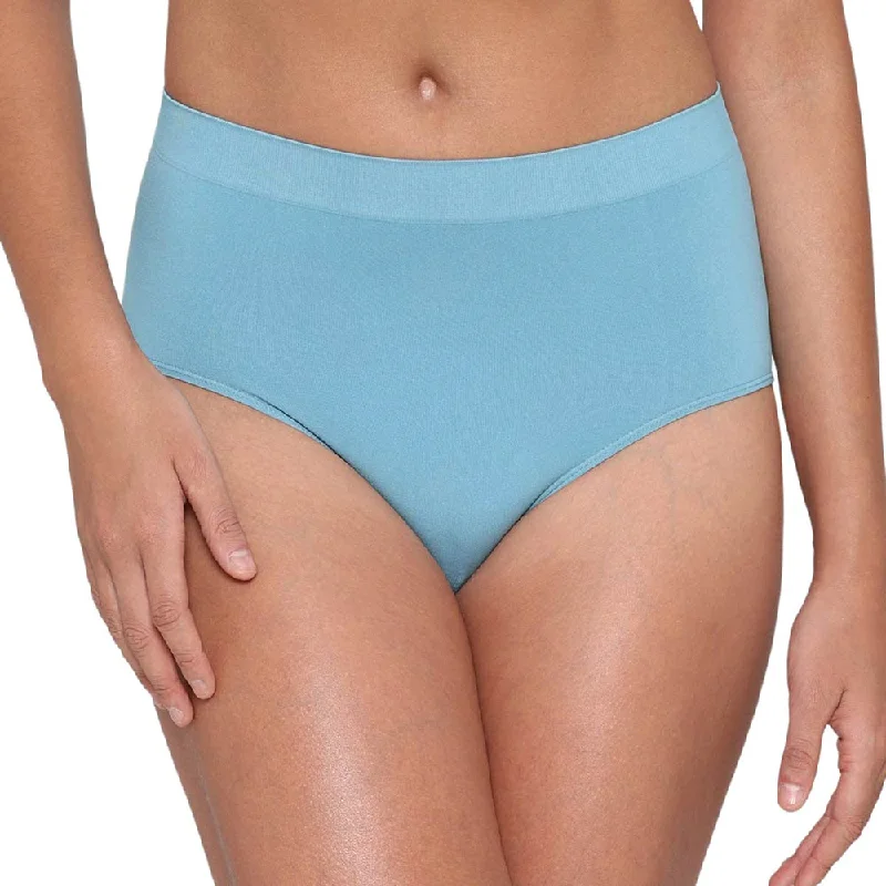 Price Blitz Firm Fit High Waist Full Coverage Everyday Wear Brief Panty - Blue