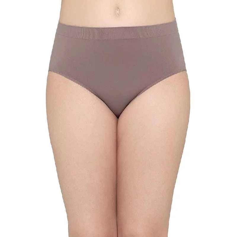 Season Finale Sale Firm Fit High Waist Full Coverage Everyday Wear Brief Panty - Brown
