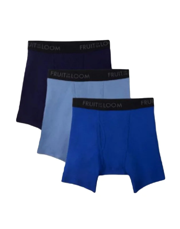 Weekend Savings Bonanza Fruit of The Loom 3 Pack Breathable Assorted Color Boxer Brief BM3P76C