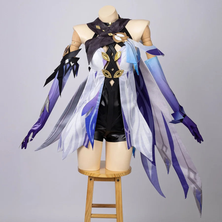 Final Clearance Genshin Impact Skirk Cosplay Costume C09030E  B