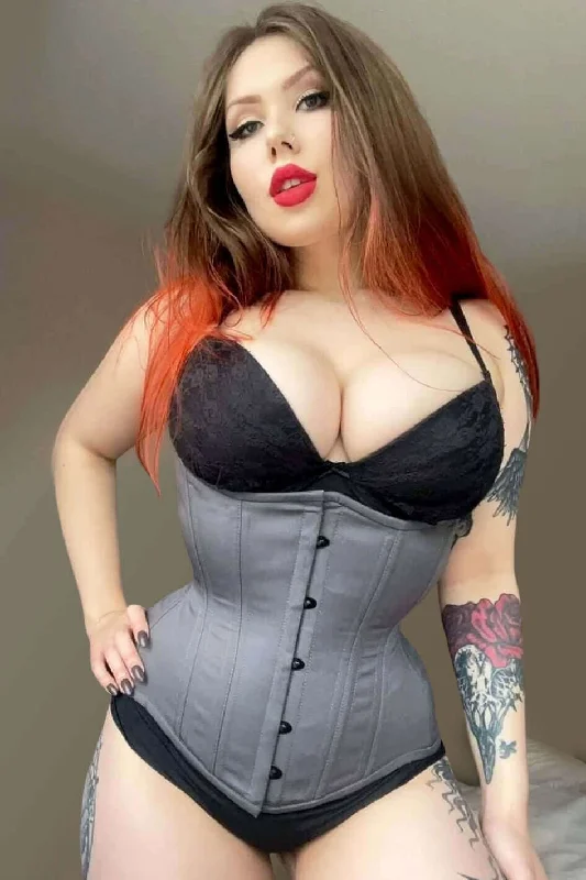 Blowout Sale Limited Collection Grey Vixen Curvy Waist Training Corset