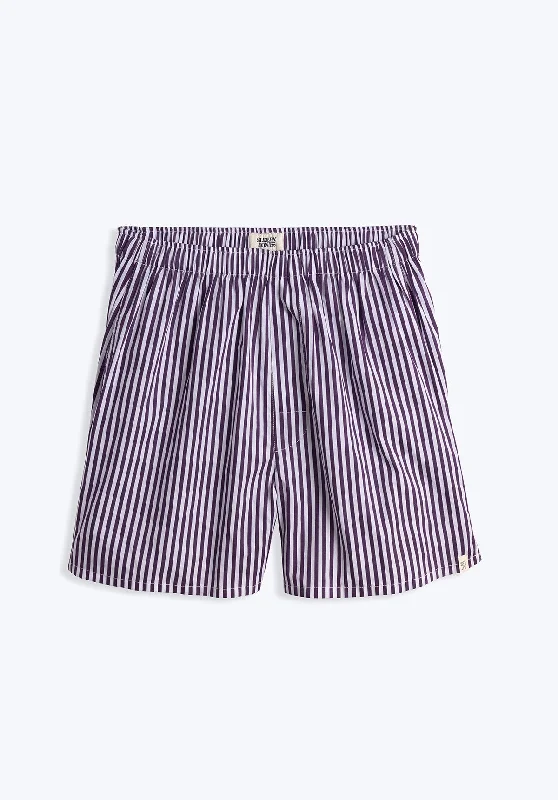 Weekend Deals That Sizzle Gus Boxer in Purple Sateen Stripe
