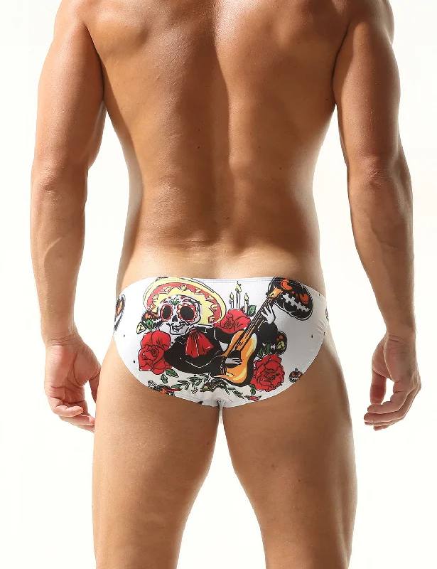Crazy Deals Halloween Roses Bikini Brief 230105