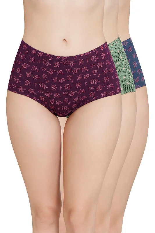 Amazing Deals Inner Elastic Printed High Rise Full Brief Panty (Pack of 3)