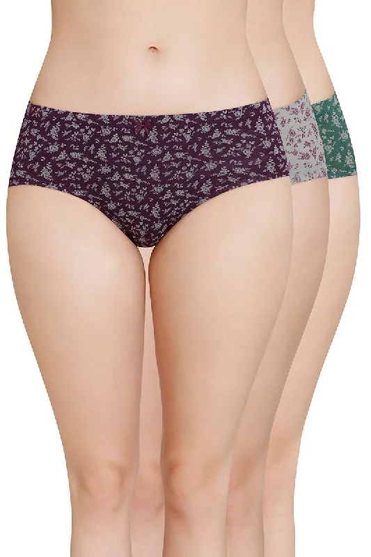 Buy More, Save More Inner Elastic Printed Mid Rise Hipster Panty (Pack of 3)