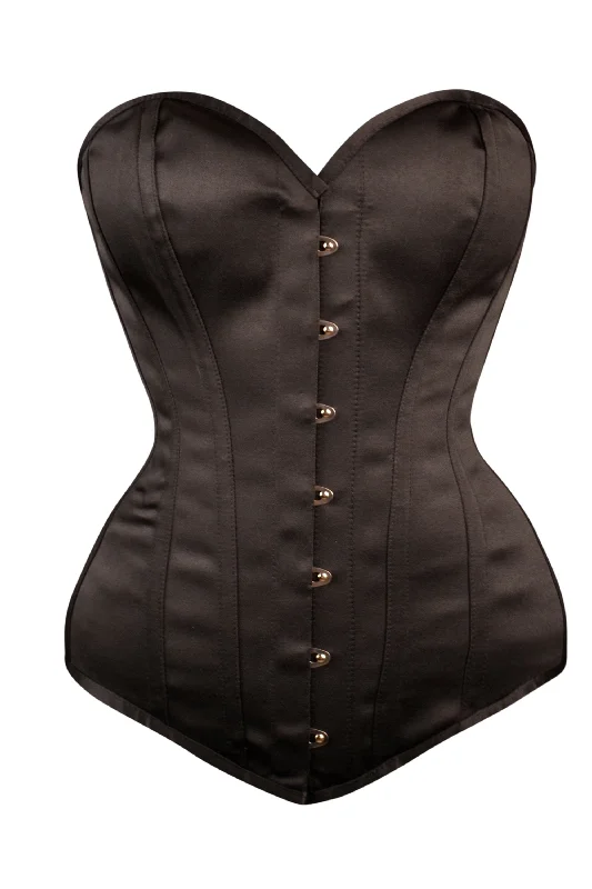 Amazing Deals Instant Shape Black Satin Longline Overbust