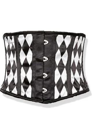 Best Choice Lavish Black & White Diamond Waist Cincher Corset