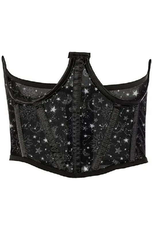 Weekend Savings Bonanza Lavish Celestial Mesh Open Cup Waist Cincher