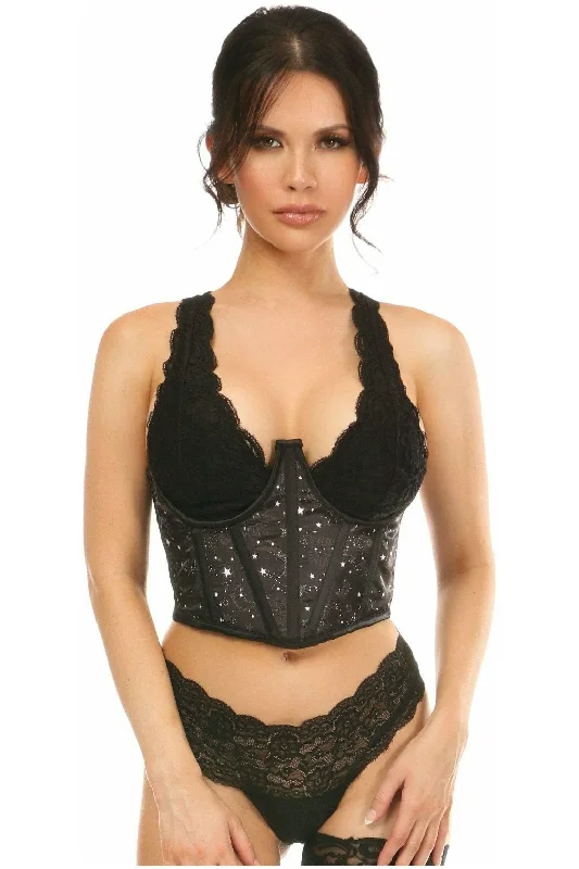 Unwind with Weekend Discounts Lavish Celestial Satin Open Cup Waist Cincher