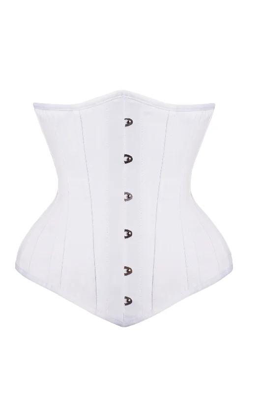 Exclusive Savings Long White Underbust Corset Waist Taming