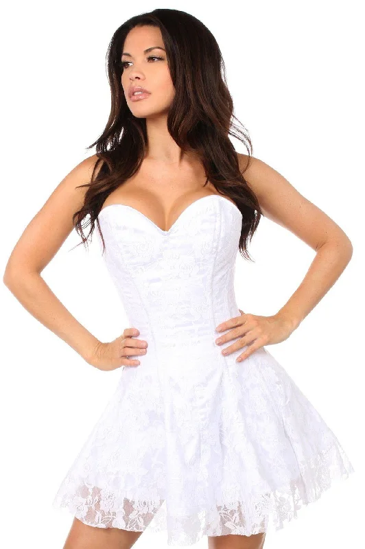 Today Only Lavish White Lace Corset Dress