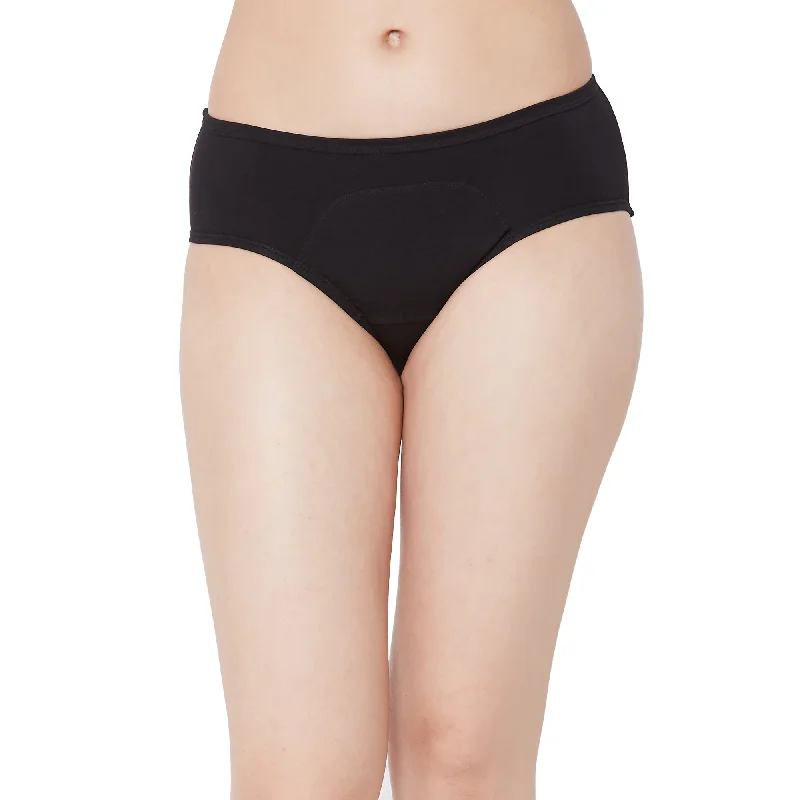 Weekend Discounts You Deserve Period Panty Mid Rise No Stain Period Panty Black