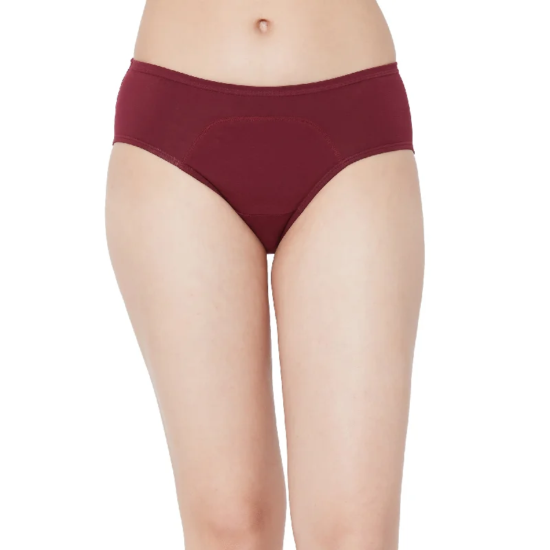 Weekend Steals Await Period Panty Mid Rise No Stain Maroon