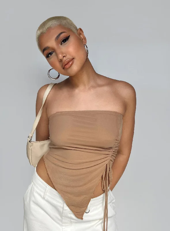 Special Price Morello Strapless Top Beige
