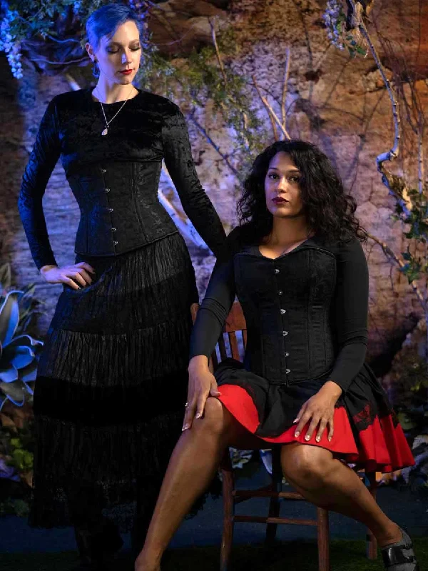 Deal of the Day Plus Size Brocade Romantic Curve Longline Underbust Corset : CS-411
