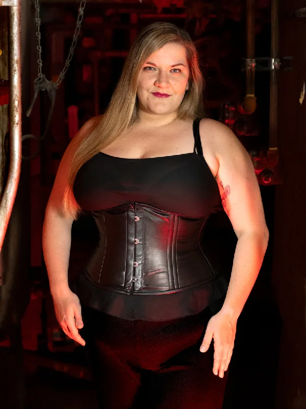 Final Offer Plus Size Leather Romantic Curve Standard Underbust Corset : CS-411