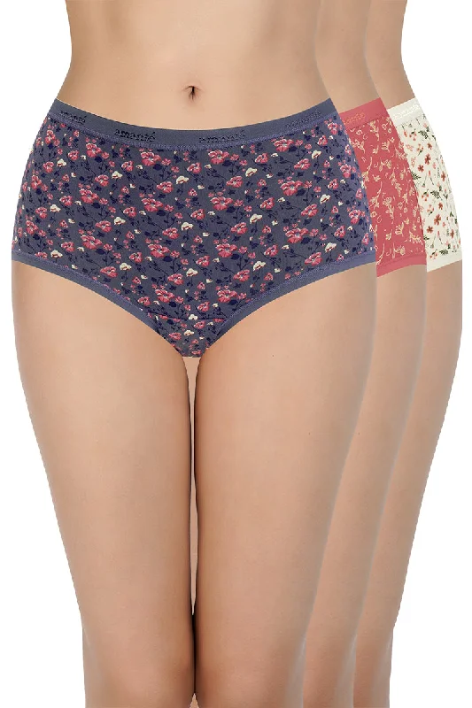 Weekend Specials Just for You Print High Rise Full Brief Panties (Pack of 3)
